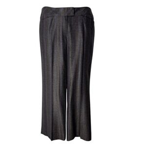 Escada Striped Wide Leg Wool Silk Pants Tailored Size 8